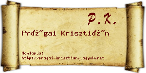 Prágai Krisztián névjegykártya